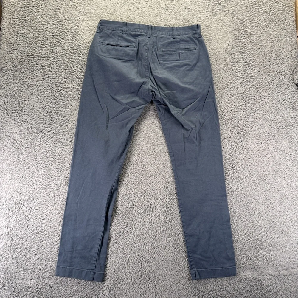 J.Crew Flex Pant Mens 32x32 Blue Cotton Chino Straight Slim Business Stretch